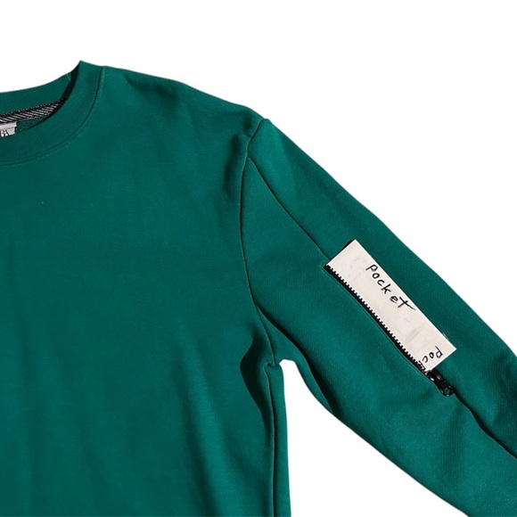 A Zara Teal / green man’s crewneck sweatshirt. - Picture 4 of 6